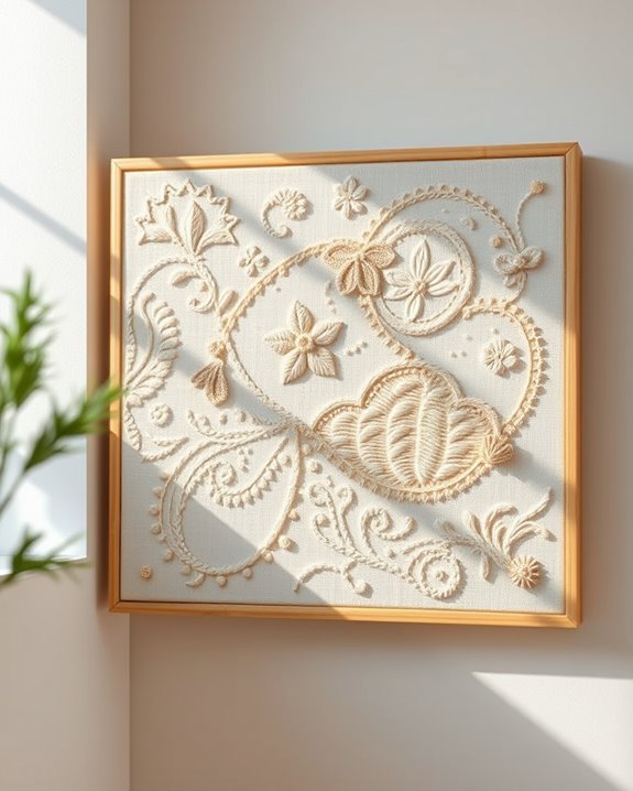 textured colorful wall art