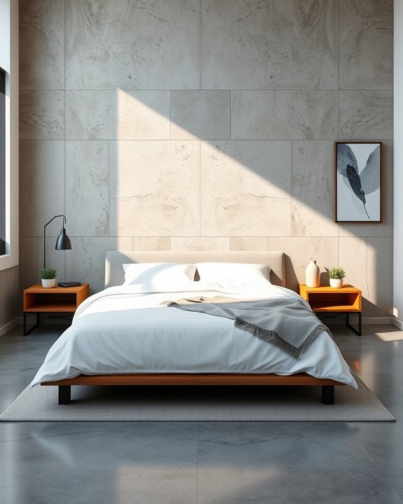 textured concrete for bedrooms