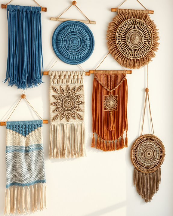 textured fabric wall art