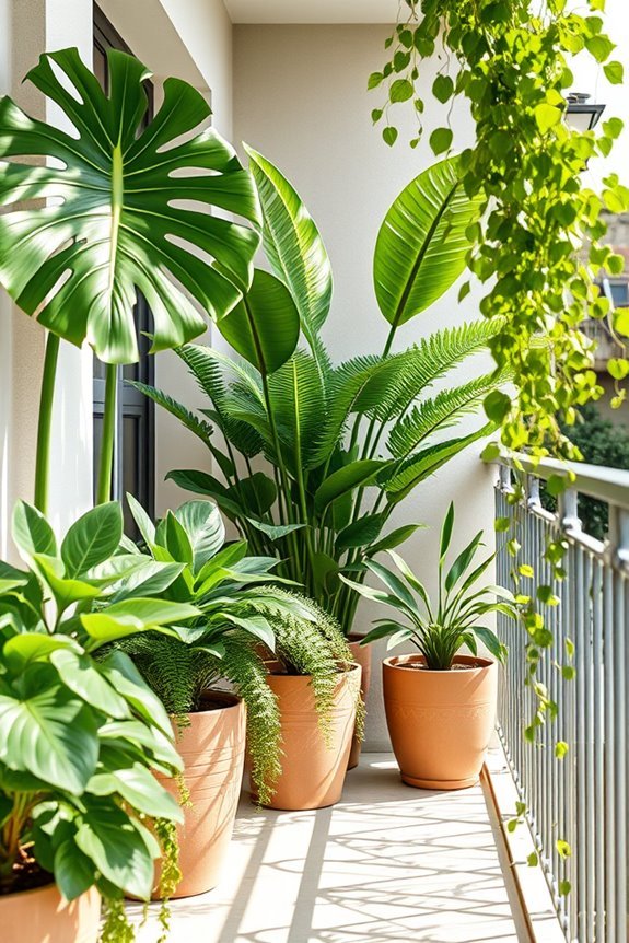 textured foliage for balconies