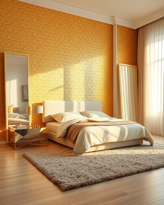 textured gold wallpaper elegance