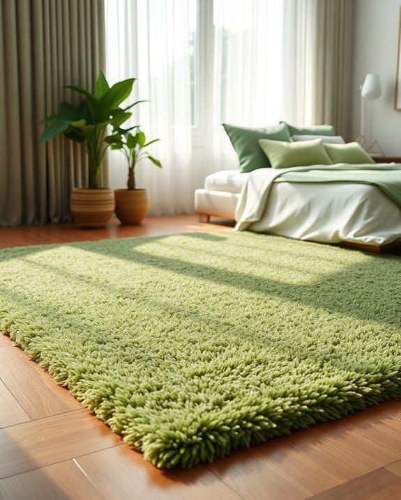 textured green area rugs