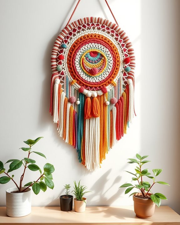 textured macram wall decor