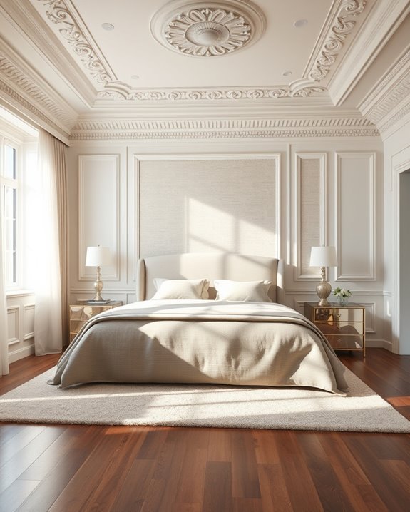 textured molding enhances elegance