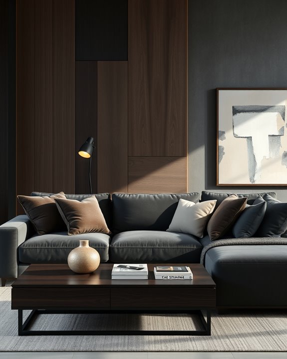 textured panels enhance ambiance