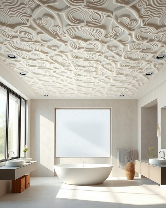 textured plaster bathroom ceilings