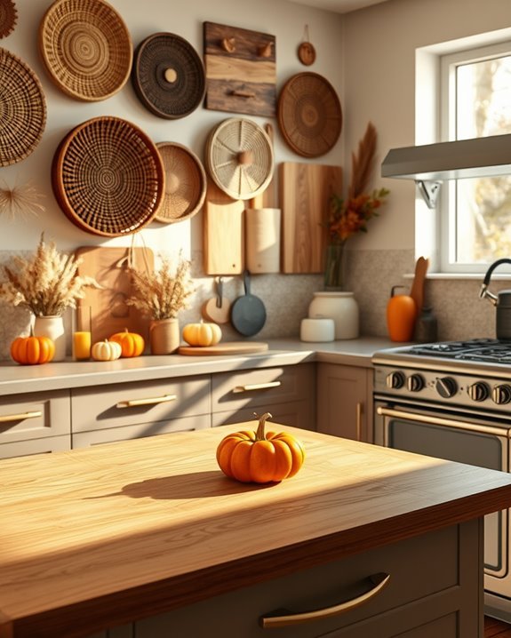 textured tapestries and sculptures