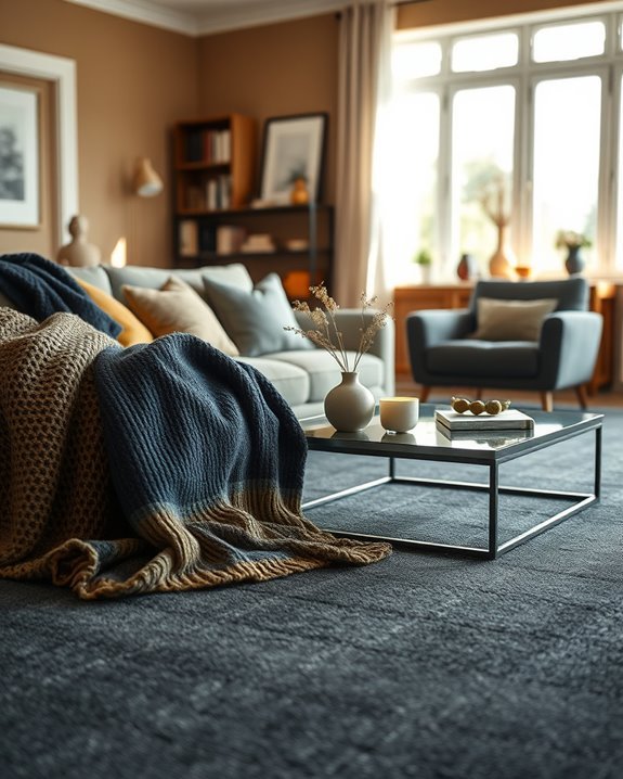 textured throws enhance comfort