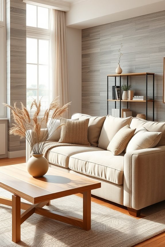 textured treatments enhance apartment aesthetics