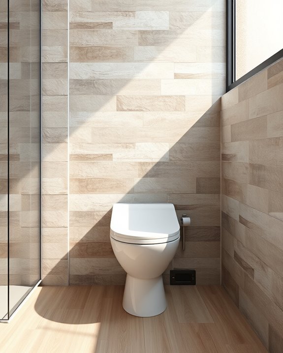textured wall designs enhance toilets