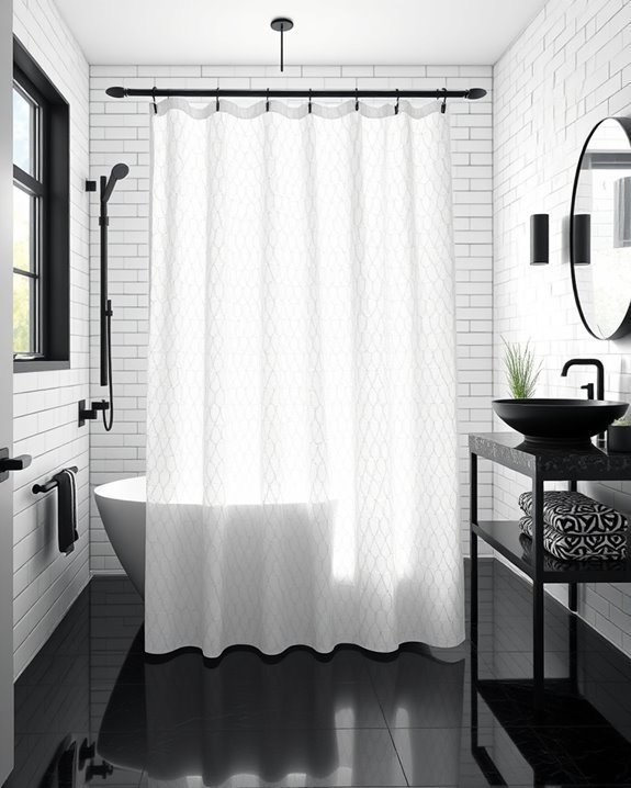 textured white shower elegance