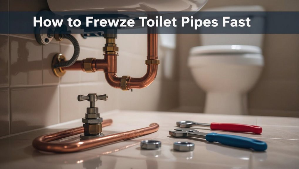 thaw frozen toilet supply pipe