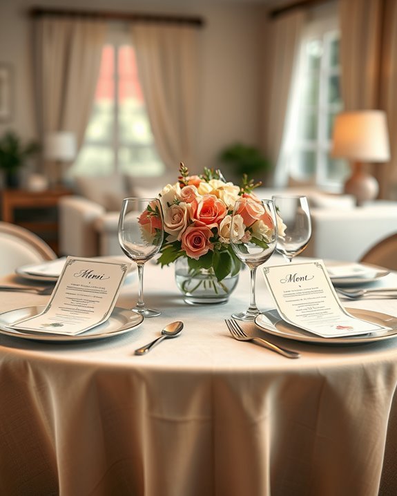 themed anniversary dinner menus