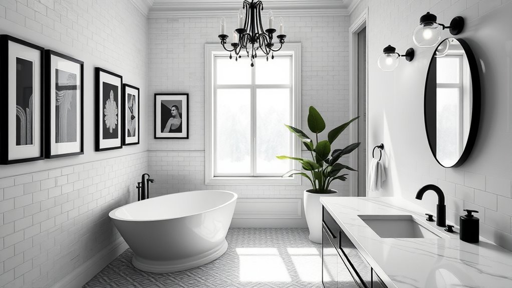 timeless black and white decor