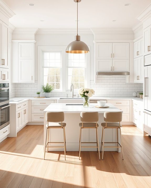 timeless functional white kitchens