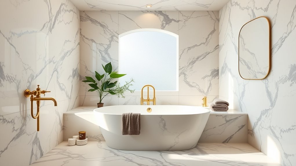 timeless marble bathroom elegance