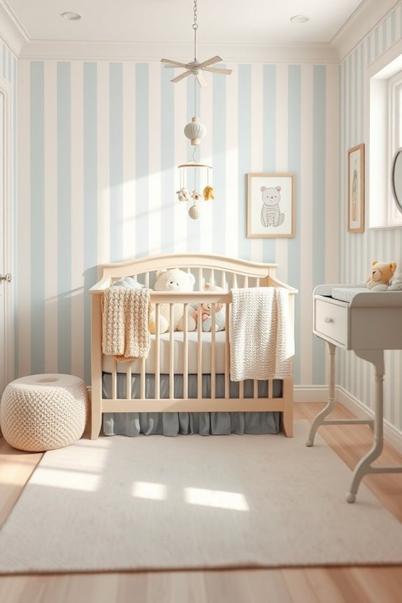 timeless striped nursery elegance