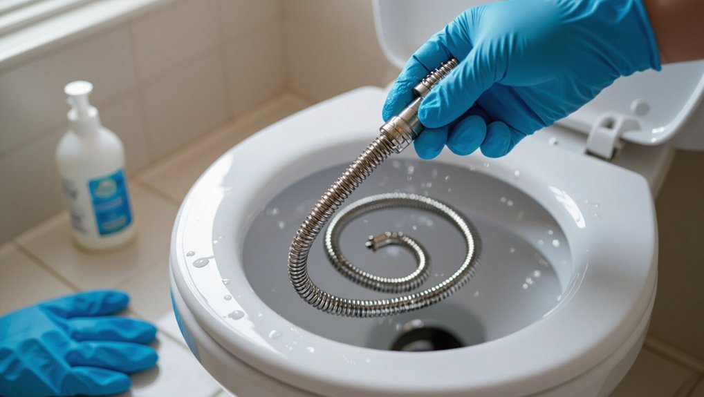 toilet drain snake usage