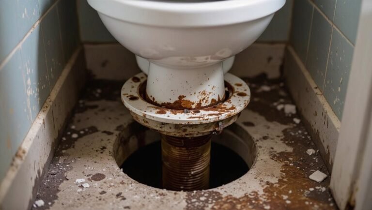 toilet flange stuck removal