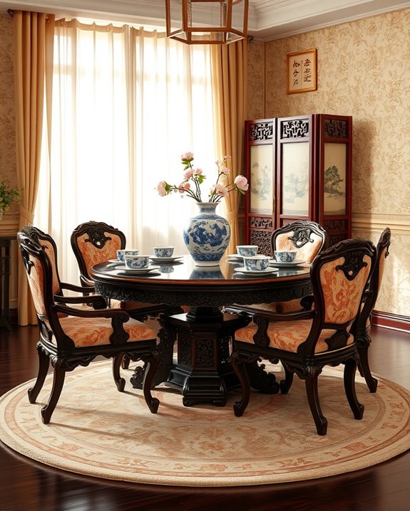 traditional chinese dining decor