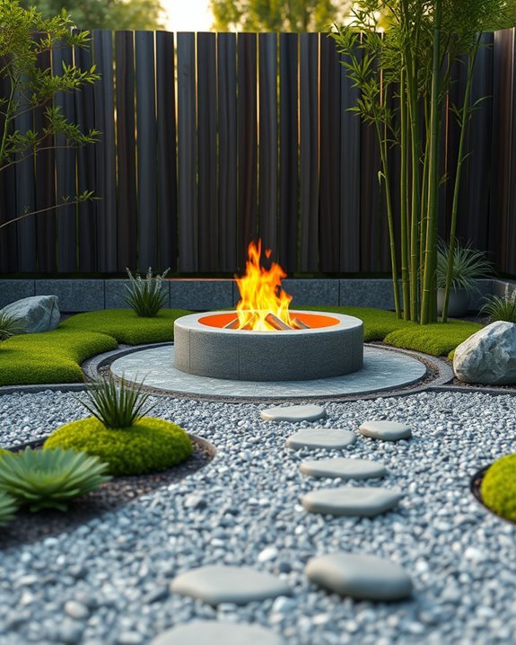 tranquil fire pit oasis
