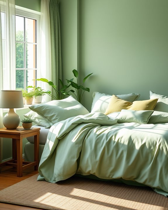 tranquil green bedroom oasis