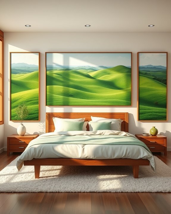 tranquil hand painted landscapes