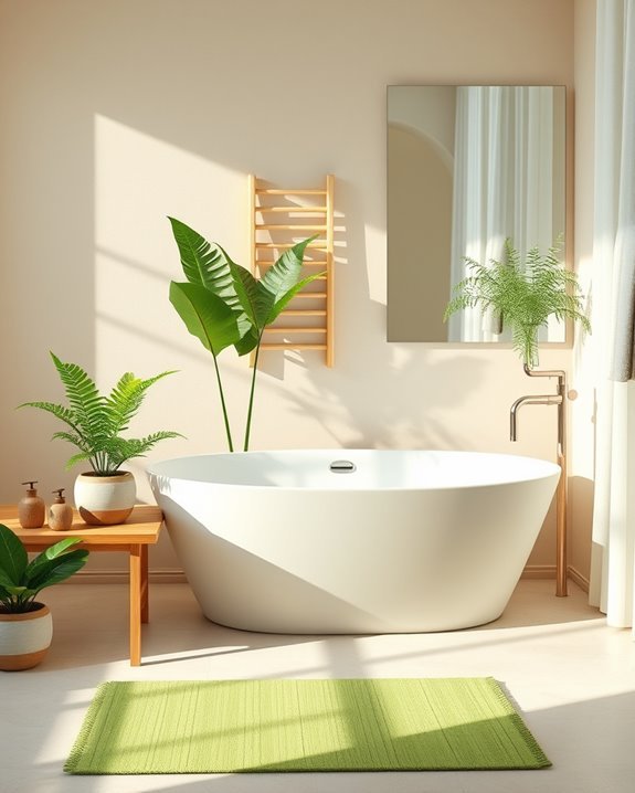 transform bathroom with greenery