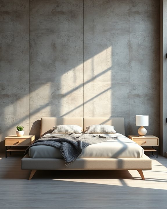transform bedroom with concrete