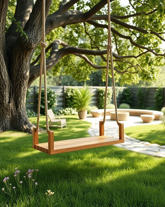 transform garden with swing