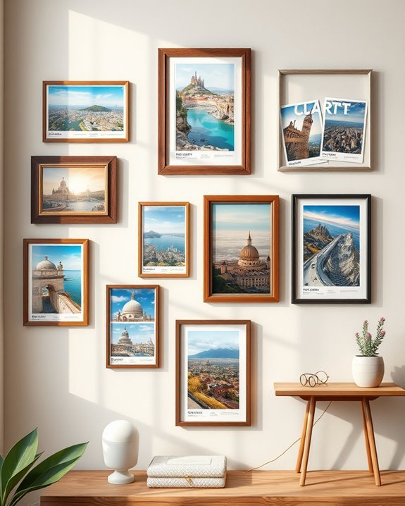 travel memories displayed creatively