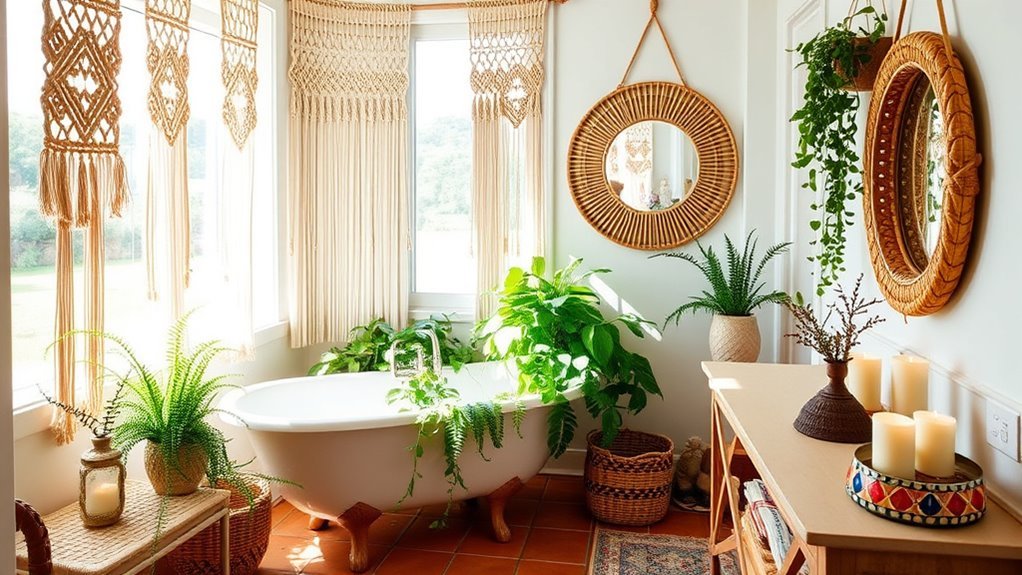 trendy boho bathroom designs