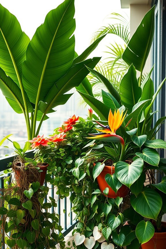 tropical balcony plant paradise