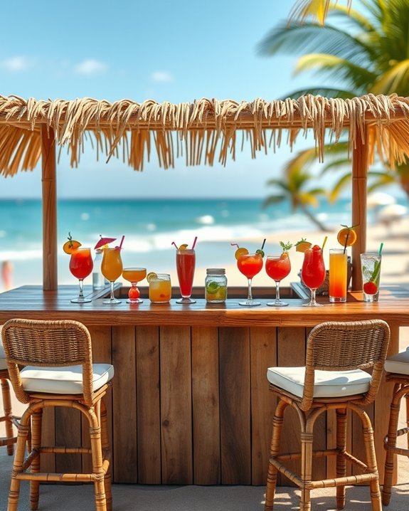 tropical beach bar vibes