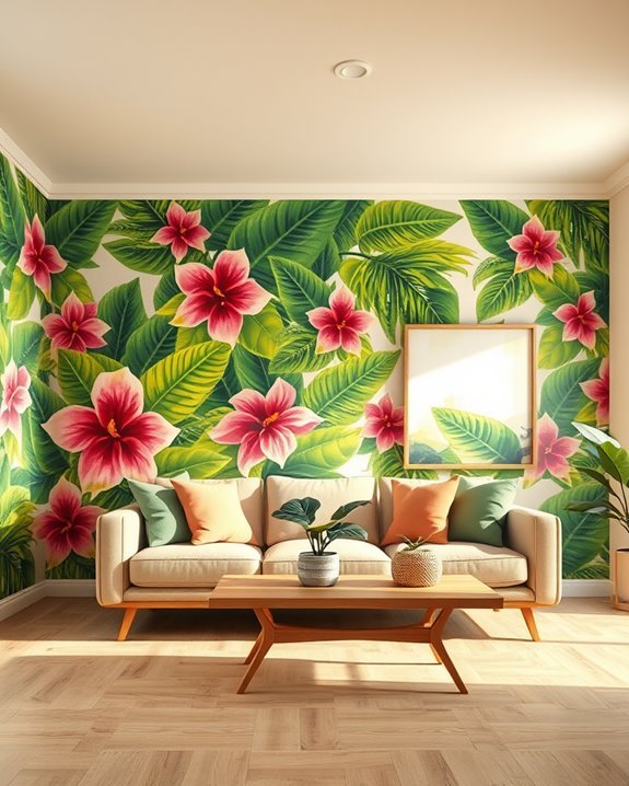 tropical colors and motifs