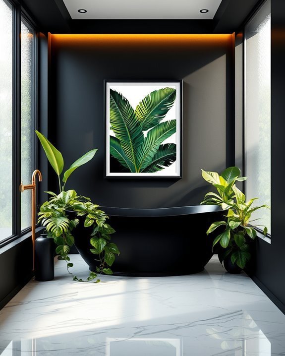 tropical elegance in black