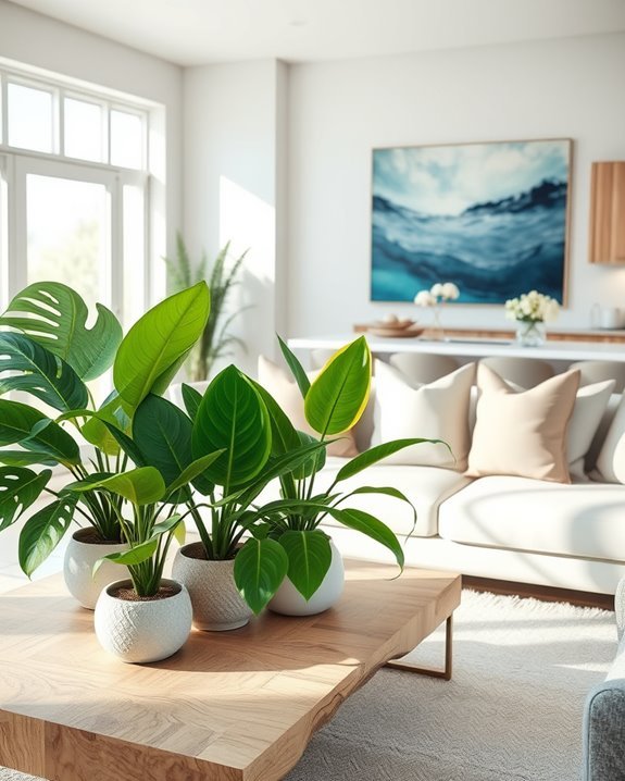 tropical plant arrangement ideas