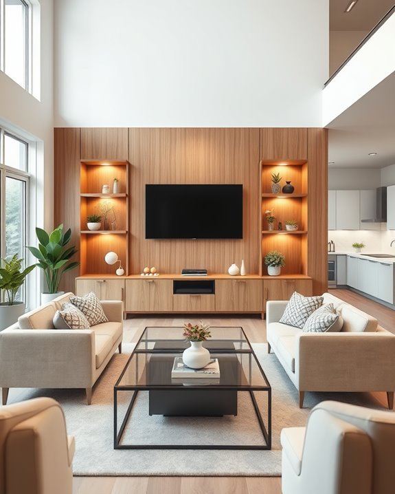 tv wall as focal point