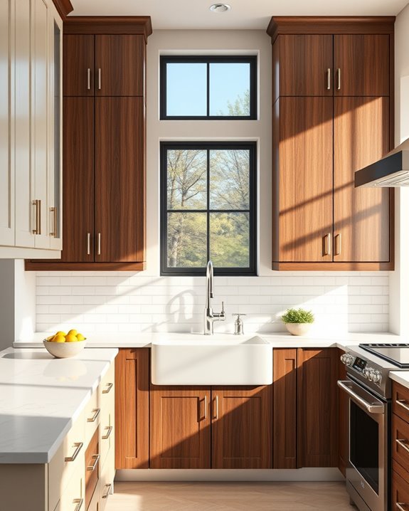 two toned kitchen cabinet design
