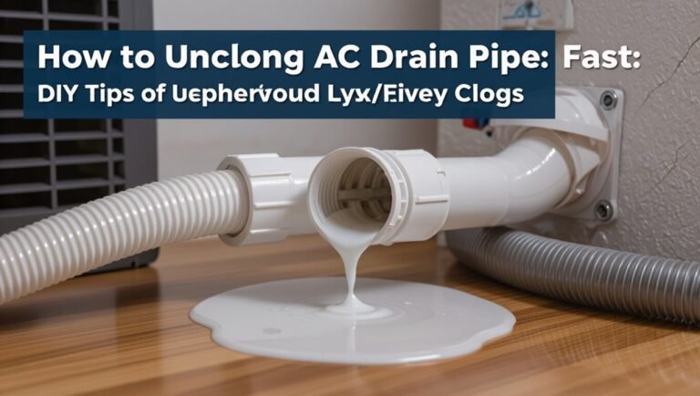 unclog ac drain pipe