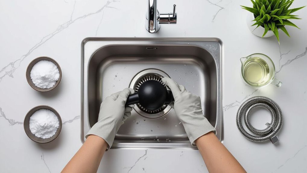 unclog sink quickly safely