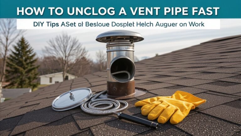 unclog vent pipe quickly