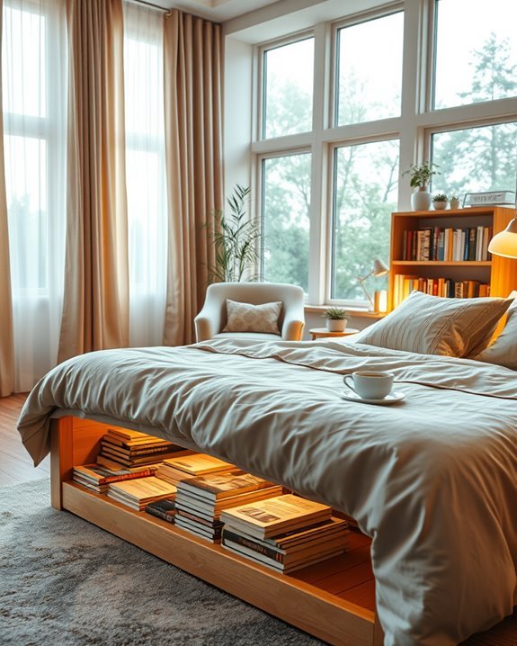 under bed book storage solution