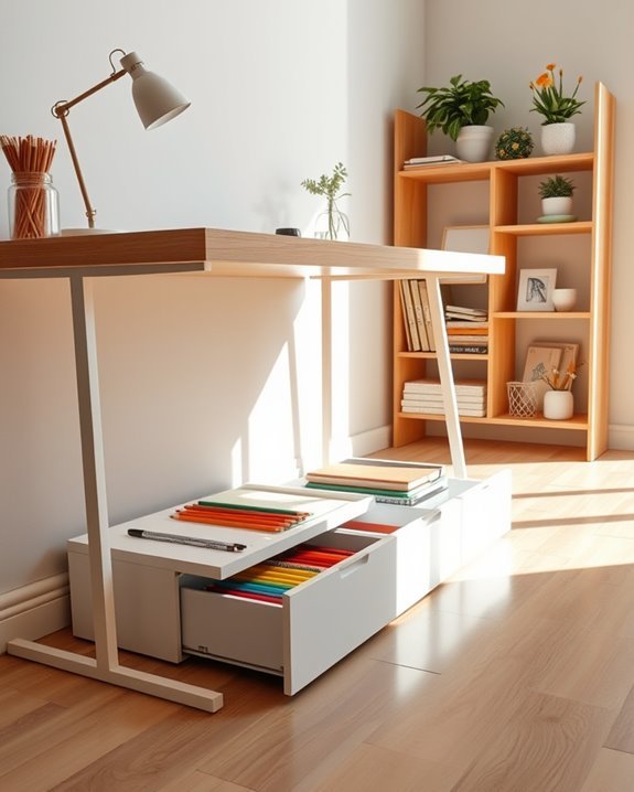 under desk storage organization benefits