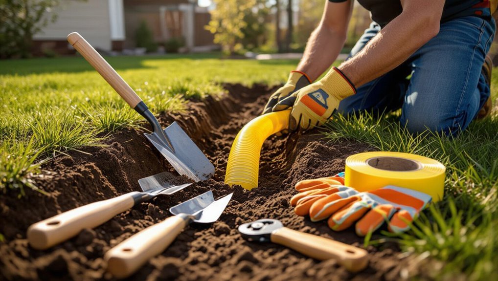 underground gas line installation