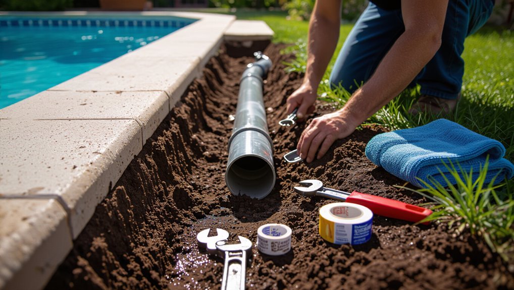 underground pool pipe leak detection