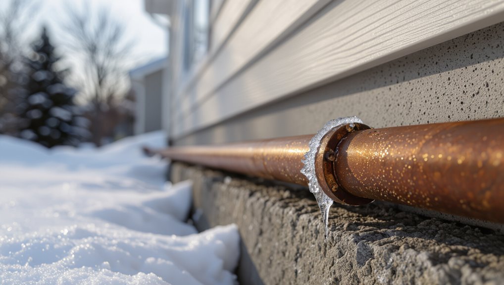 uninsulated exposed pipes freeze fast