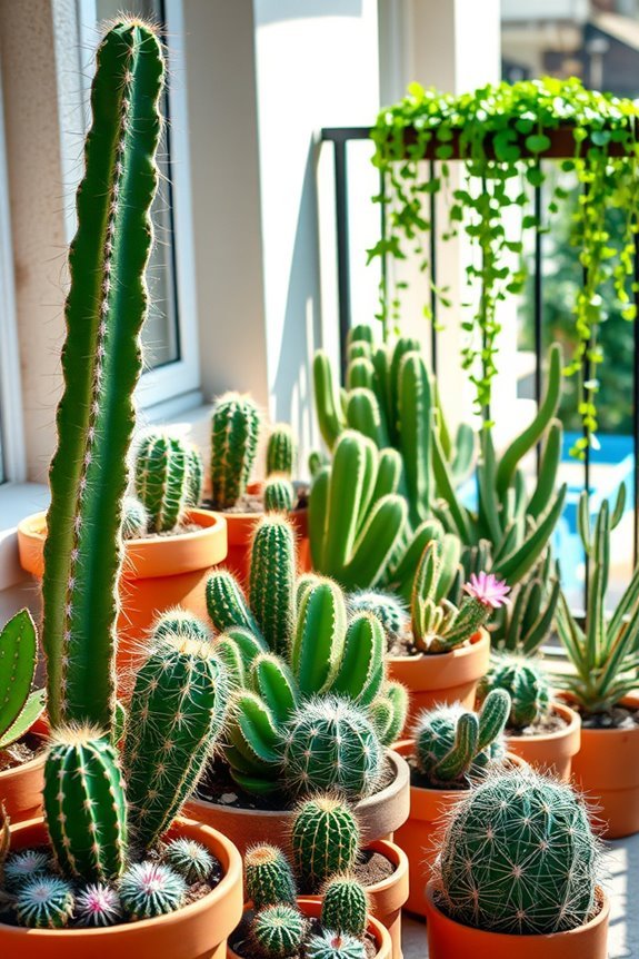 unique cactus balcony decor