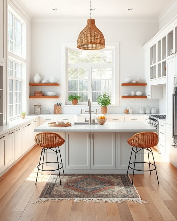 unique eclectic white kitchens