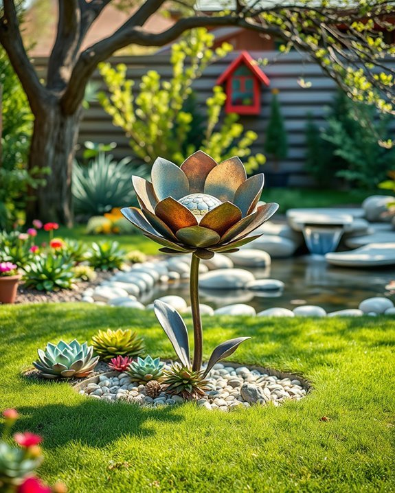 unique garden art enhancements